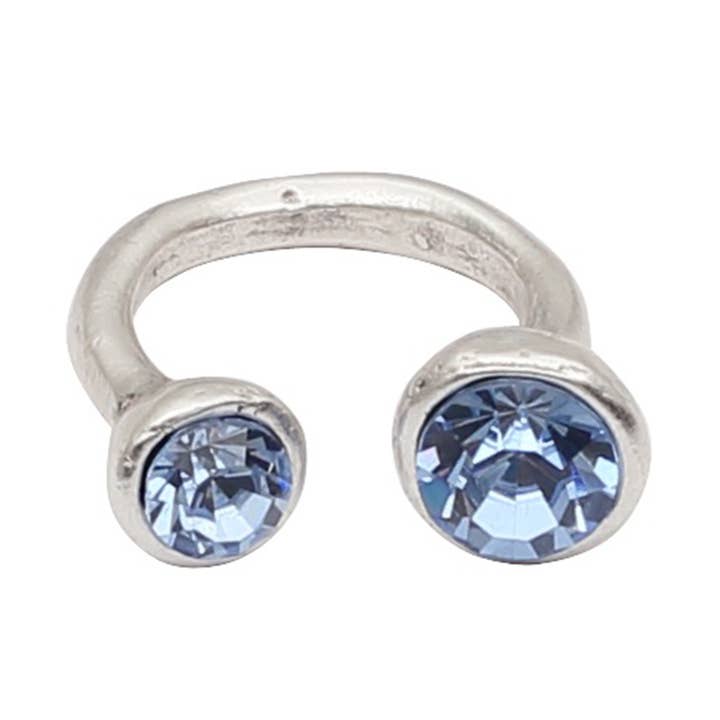 Handmade Brass Ring In Silver Plated - NR6106 for wholesale by Chanour