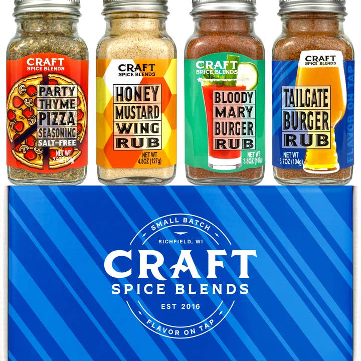 Tailgate Party Pack - 4 Piece Seasoning & Rub Assortment for wholesale by Craft Spice Blends