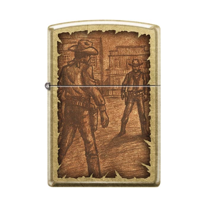 Briquet Zippo Fusillade du Far West pour la vente par Lighter King