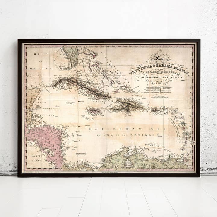 Vecchia Mappa delle Isole Bahamas 1831 Mappa Vintage | Stampa d'Arte Murale Mappa Vintage per la vendita all'ingrosso da parte di OldCityPrints - Old Maps and Posters