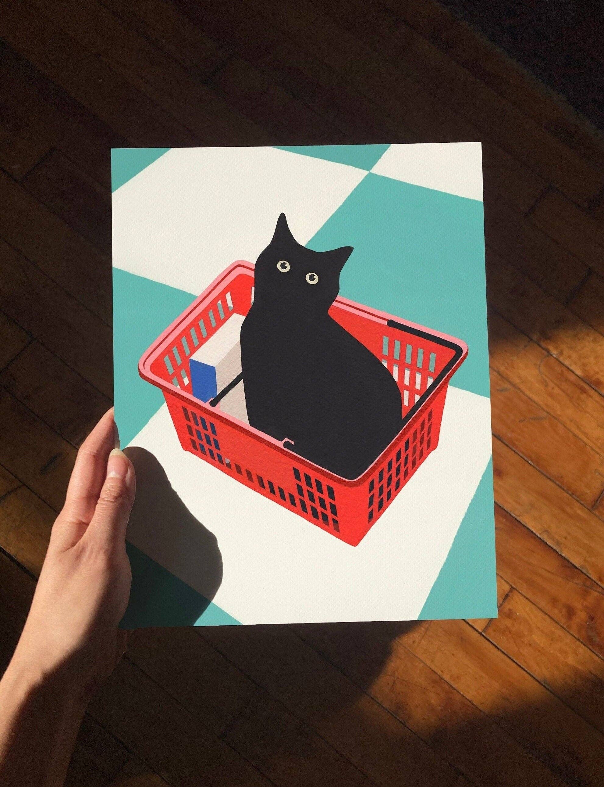 Jen Wang Studios - Wholesale Art Print - Black Cat Art Print2