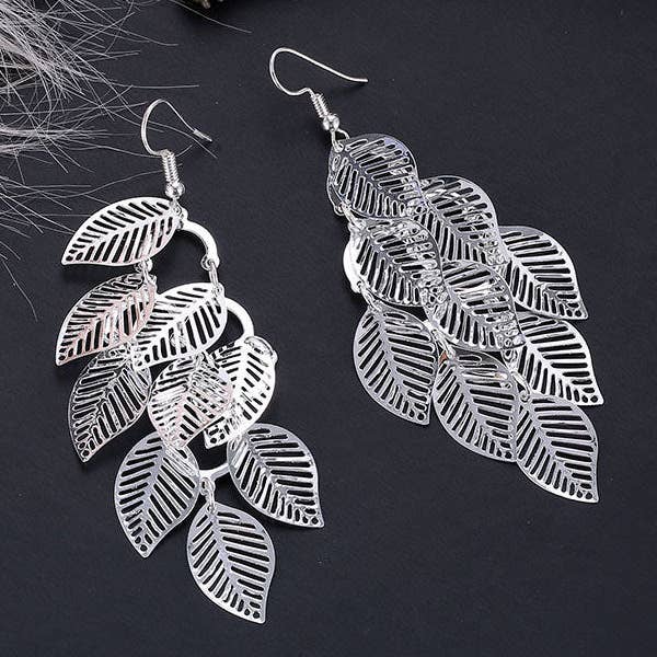 MoodGold - Wholesale Dangle Earrings - Fashion Simple Cutout Leaves Earrings