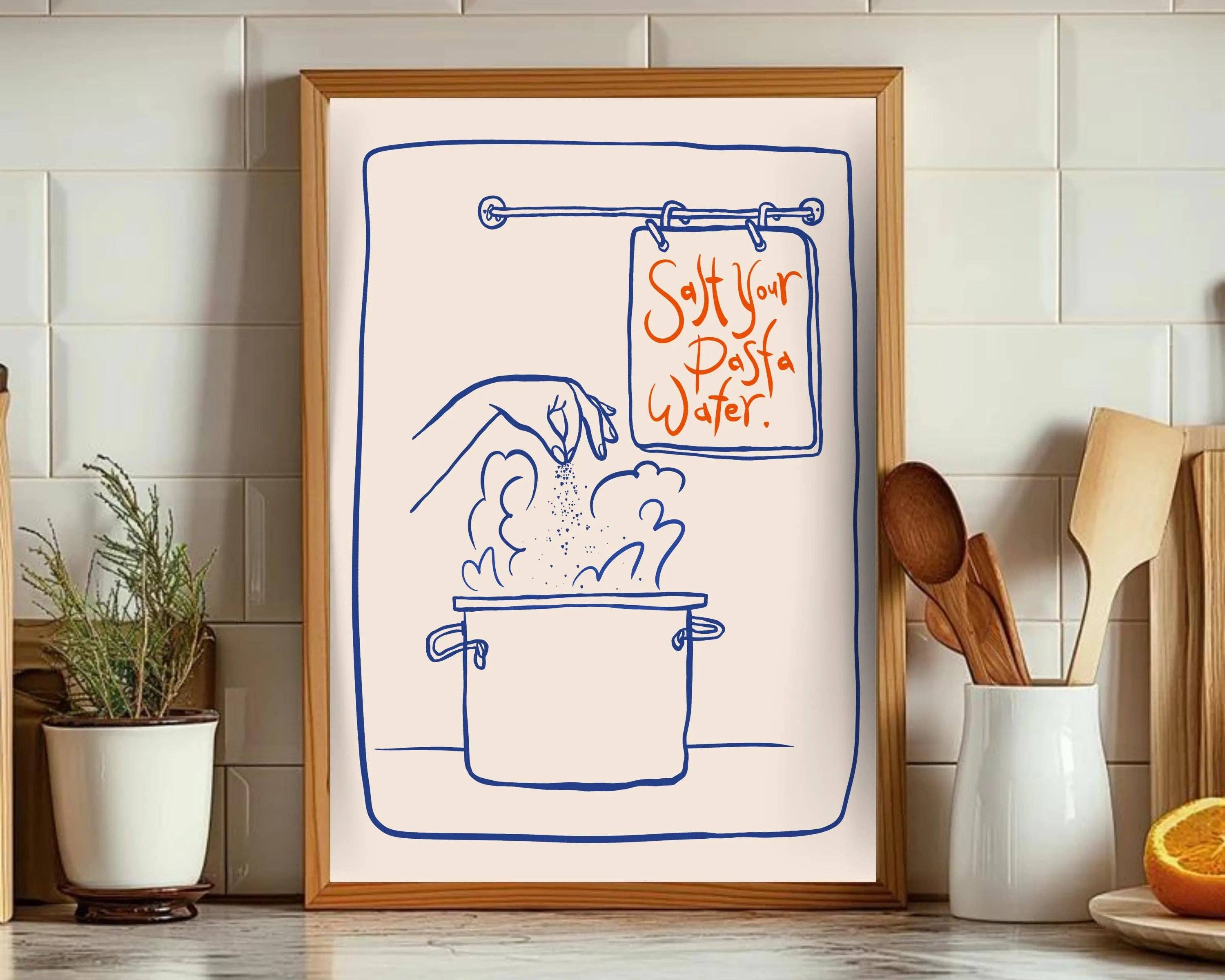 Olive Street Collective - Wholesale Art Print - Salt Your Pasta Water Print1