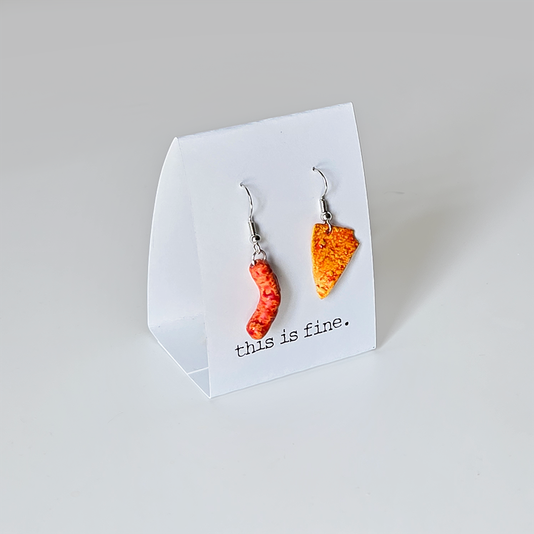 this is fine - Wholesale Dangle Earrings - 🍘 Girl Dinner1