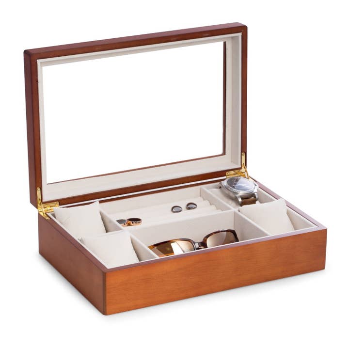 Storage and Valet - Cherry Finish for wholesale by BeyBerk International