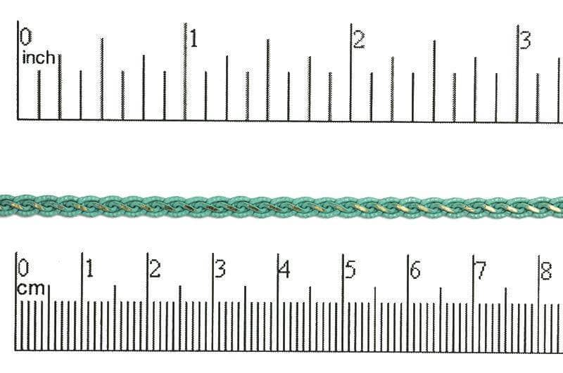 Continental Beads - Wholesale Craft Supplies - 4mm Flat Braided Two-Tone Curb Chain - Made of Brass and Enamel - Sold by the Foot - Ch-8765