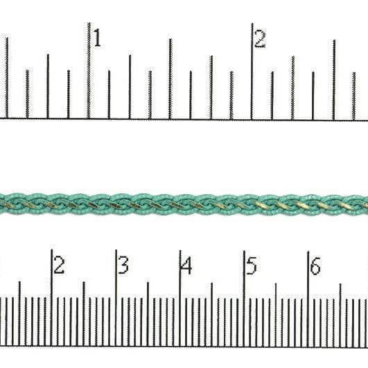 Continental Beads - Wholesale Craft Supplies - 4mm Flat Braided Two-Tone Curb Chain - Made of Brass and Enamel - Sold by the Foot - Ch-8765