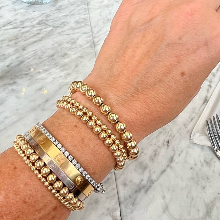 Arm Candy by Alysa - Vendita all'ingrosso Bracciale con perline - Bracciale con perline laminate in oro 14k da 5 mm1
