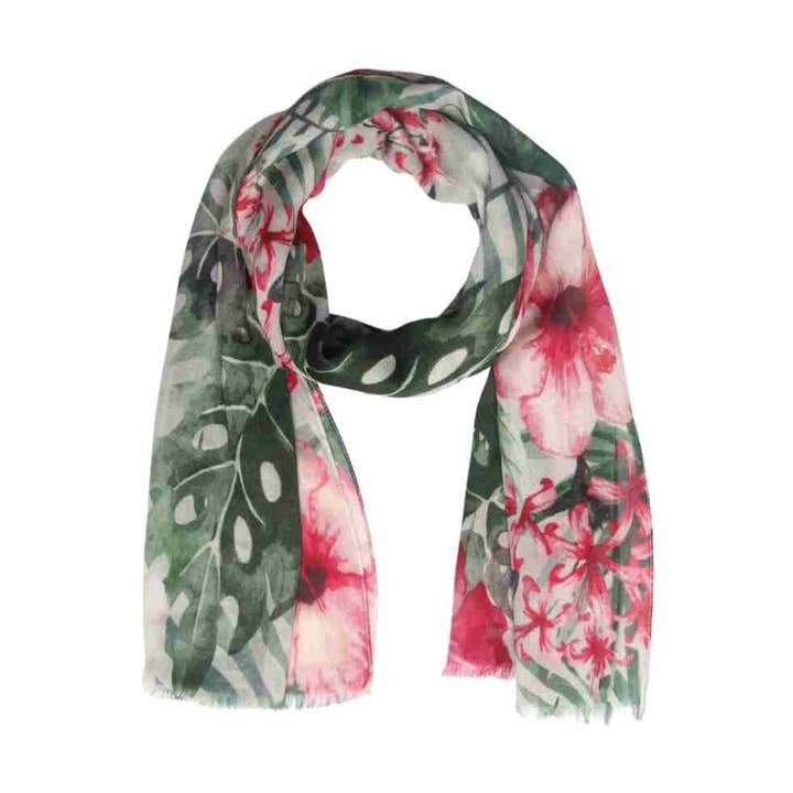 Namaskar Australia - Wholesale Scarf - Women's - Floral Cotton Modal Designer Scarf0