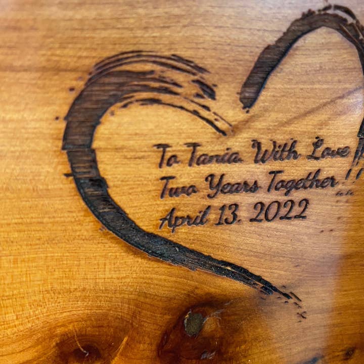 Personalized wooden box with initial engraving, image engraving,engraved photo on wood for wholesale by AtlasPerles