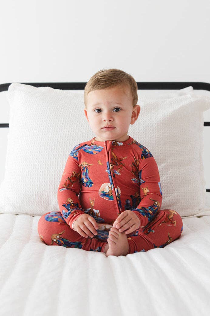Charlie Lou Baby - Wholesale Sleepsuit - Baby - Bamboo Rompee™ | Llama Llama Red Pajama2