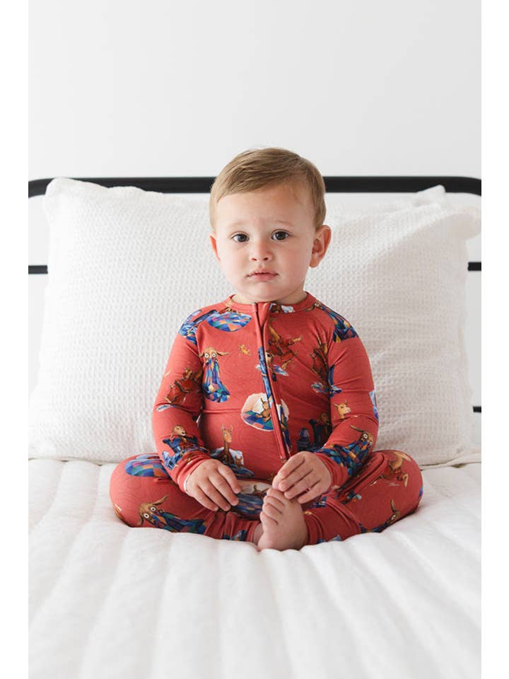 Charlie Lou Baby - Wholesale Sleepsuit - Baby - Bamboo Rompee™ | Llama Llama Red Pajama2