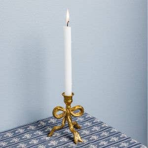 Audrey's Home & Gift - Wholesale Candle Holder - Candle Holder - Gold Metal Tied Bow (Pk/04)0