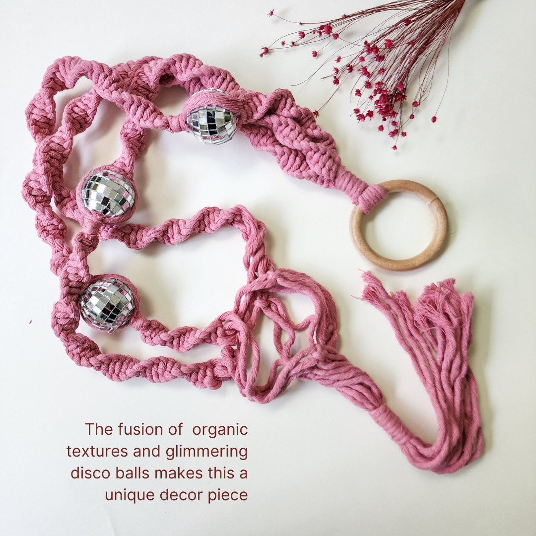 Handmade By Uruba - Wholesale Hanging Planter - Macrame Disco Ball Plant Hanger, Handmade Boho Home Décor6