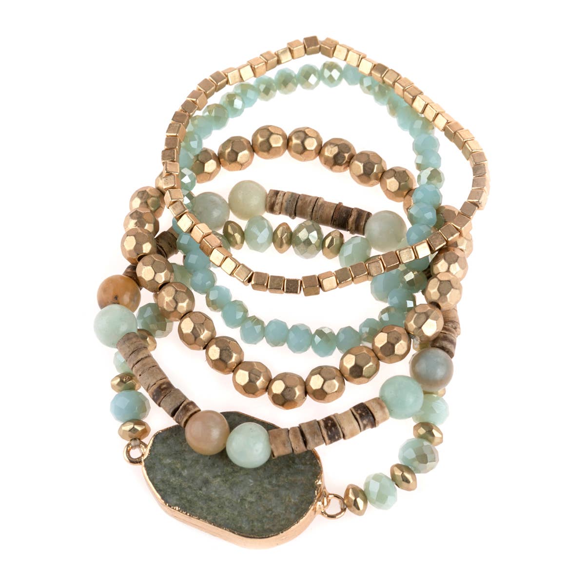 MYS Wholesale Inc - Wholesale Charm/Dangle Bracelet - Mixed Beads With Stone Charm Bracelet4