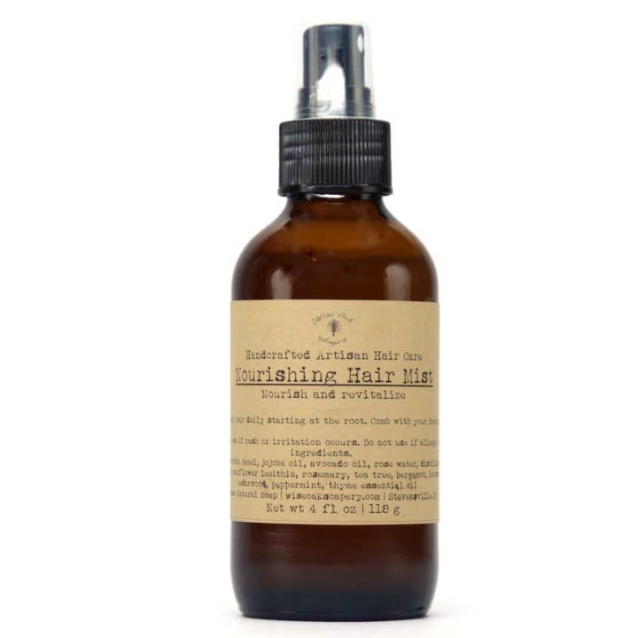 Nourishing Hair Mist for Dry, Over processed or Curly Hair for wholesale by Wise Oak Soapery