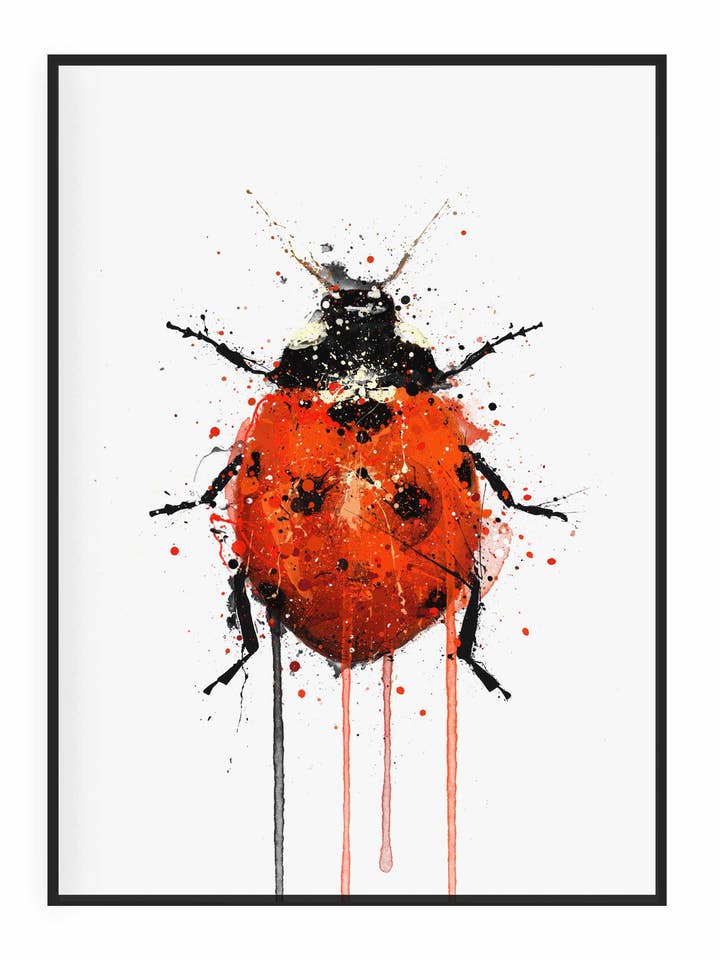 Stampa artistica da parete con coccinelle per la vendita all'ingrosso da parte di We Love Prints