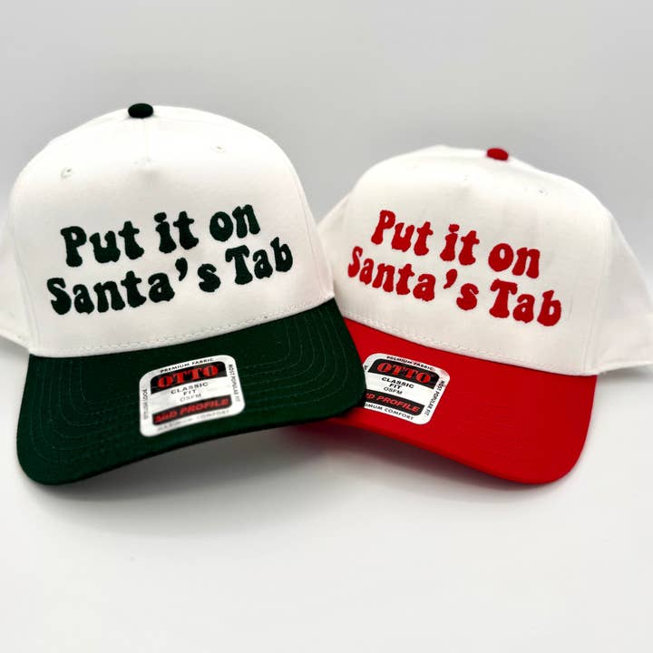 Put It On Santa’s Tab Embroidered Trucker Hat | Funny Christmas Hat | Holiday Trucker Hat | Santa Hat for Women | Cute Holiday Gift and other Purchase Wholesale put it on santas tab. Free Returns & Net 60 Terms on Faire trending on Faire.