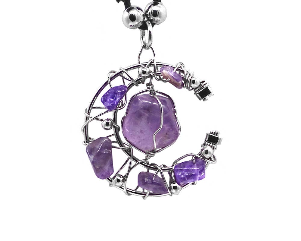 Pichincha - Vente Colliers à pendentif - Collier ajustable avec pendentif en forme de croissant de lune enroulé1