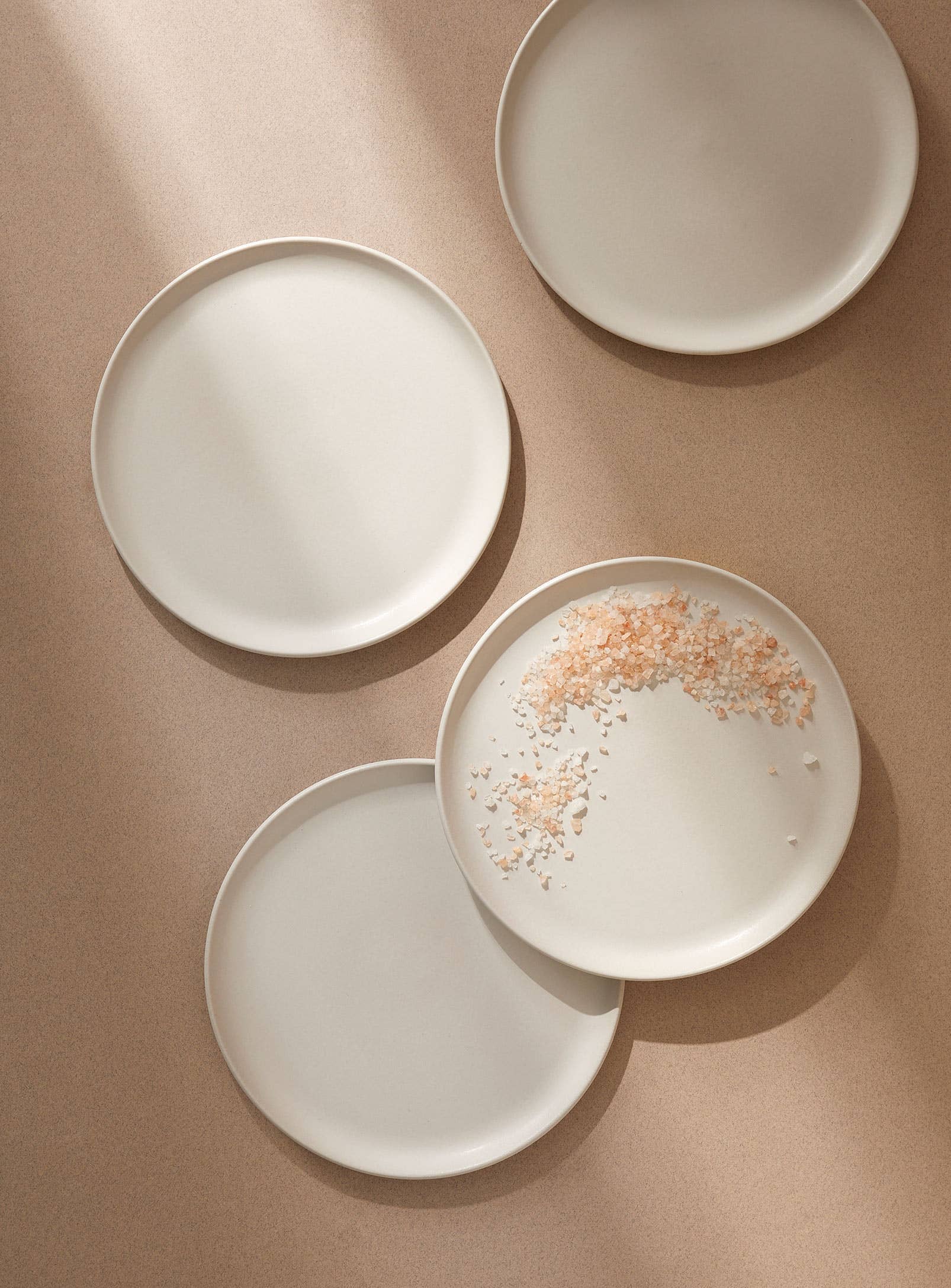 GHARYAN Stoneware & Olive Wood Tableware | Canada – wholesale Dinner plate – Handmade Stoneware Flat Salad/Dinner Plate | Edan 9.4"7