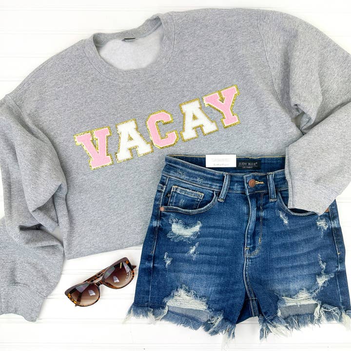 Felpa Vacay Patch per la vendita all'ingrosso da parte di Nikkilynn Wholesale