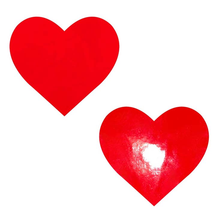 Vixen Red Wet Vinyl I Heart U Nipple Cover Pasties for wholesale on Faire
