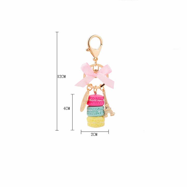 DOUBLJU - Wholesale Keychain - Women's - FASHION MACARON CAKE EXQUISITE KEYCHAIN_CWMM27485