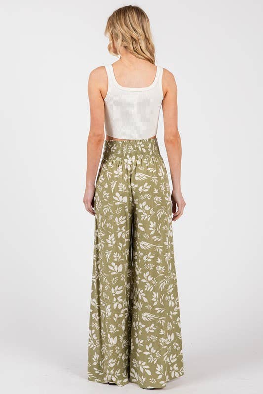 Final Touch - Wholesale Pants - Women's - Wide Smock Waist Wide Leg Pants - VNP70263B56