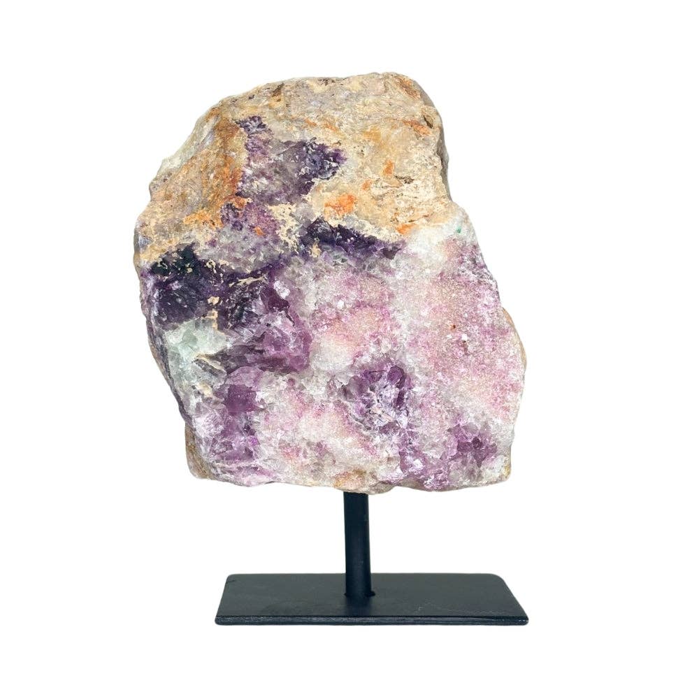 Earths Elements Wholesale - Vente Pierre et cristal de spiritualité - Fluorite sur socle métallique1