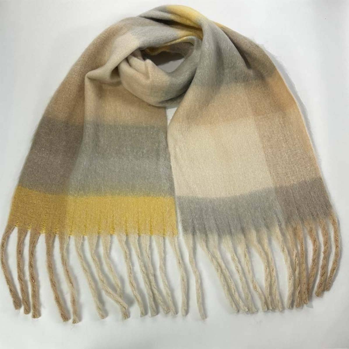 NINEXIS - Wholesale Scarf - Women's - CWASC1578_WINTER PLAID THICKENED WARM SCARF SHAWL3