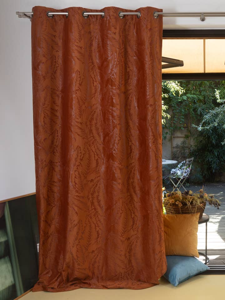 PALMA dubbelt gardin med Terra-krage – 140 x 260 cm för wholesale av IPC TEXTILES