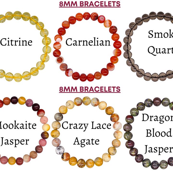 Soul Charms - Wholesale Beaded Bracelet - Crystal Bracelet for Women Men, 8mm, 4mm Bead Bracelet Stack