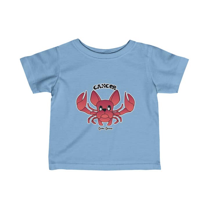 Cancer Dog Zodiac Cartoon Infant Fine Jersey Tee for wholesale by Cozmic Canines