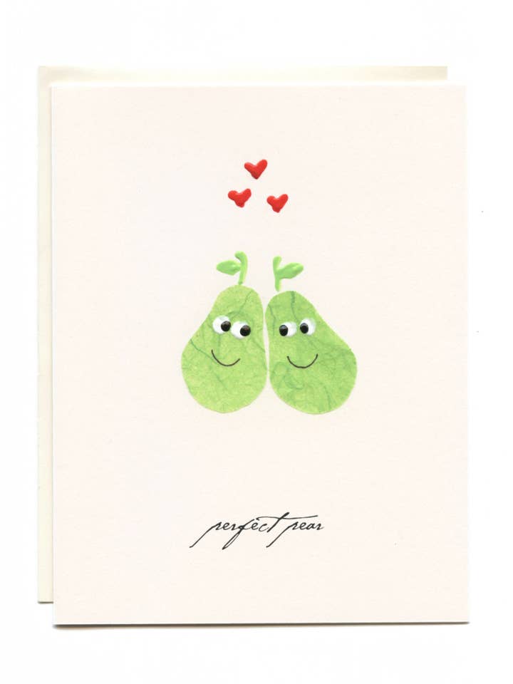 "Perfect Pear" Two Pears in Love for wholesale by FLAUNT HANDMADE CORRESPONDENCES