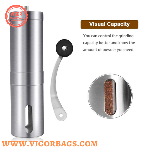 Mix Match Colors Portable Hand Coffee Bean Grinder Adjustable Knob Settings - for wholesale on Faire5