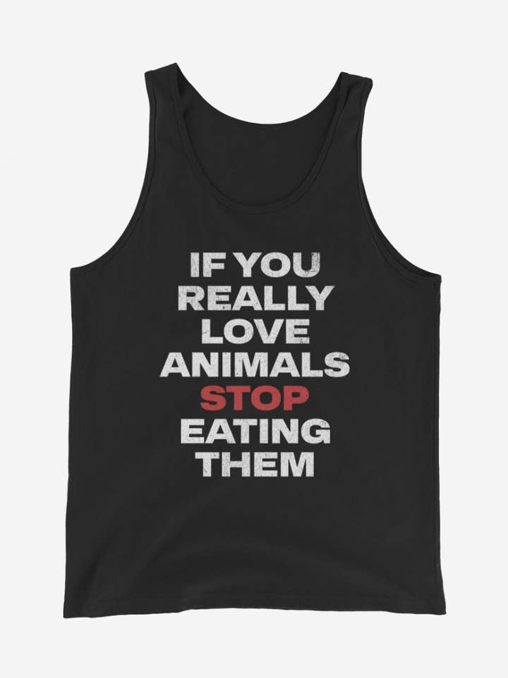 Si tu aimes vraiment les animaux - Débardeur unisexe pour la vente par Plant Babes