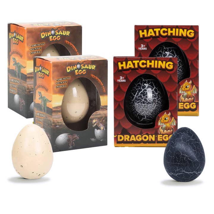 EAST AVENUE - Wholesale Toy Set - Kids - Hatch Dino/Black Dragon Egg Toy 4 Pack