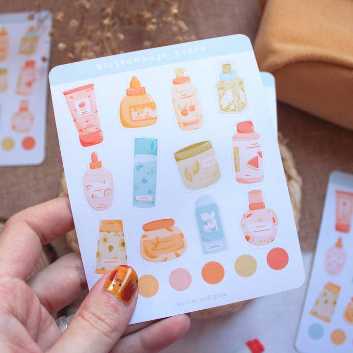 Stickersheet - Skincare for wholesale by BlossomBujo Store