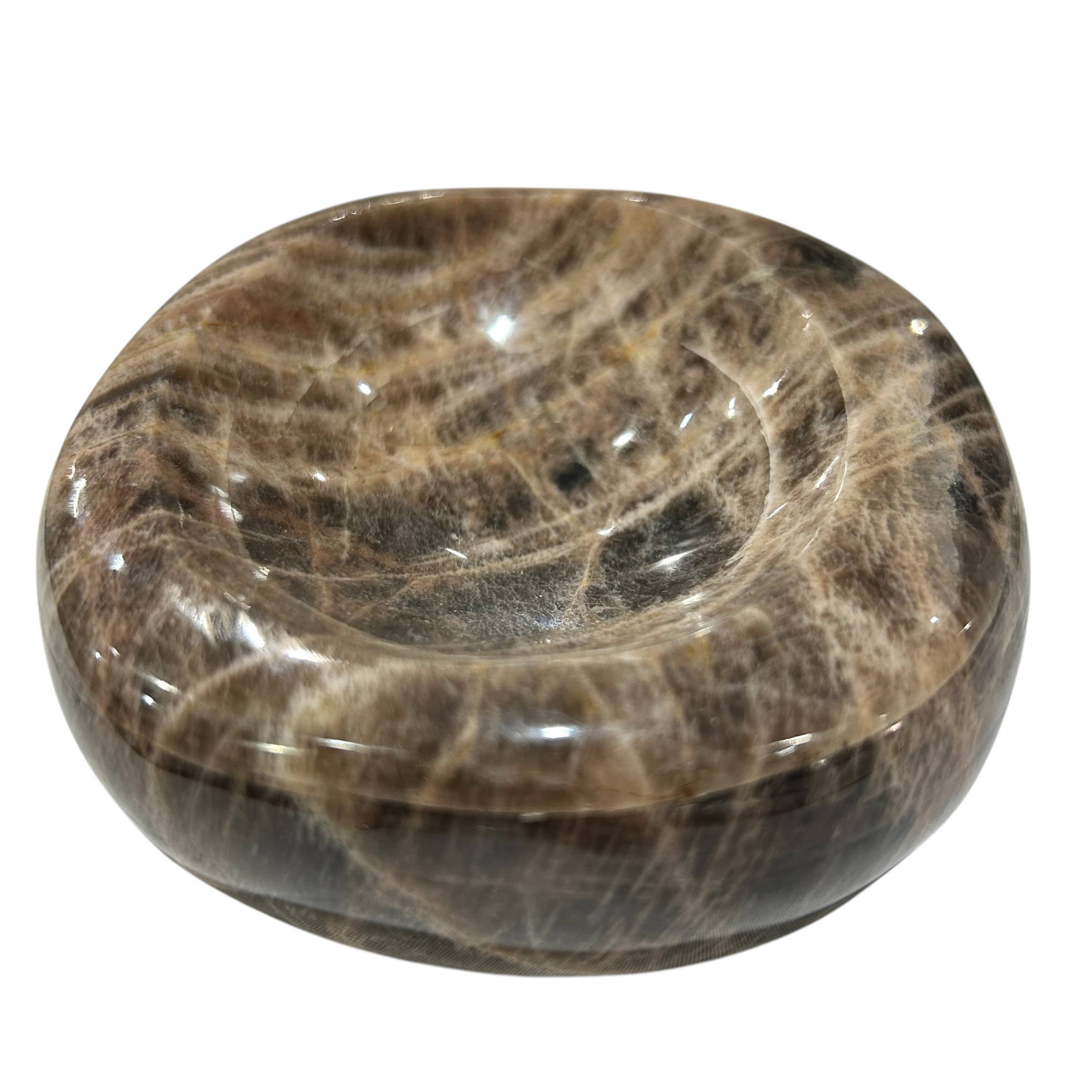 Quasar Gems USA - Wholesale Spiritual Stone/Crystal - Black Moonstone Bowls 1 Piece2