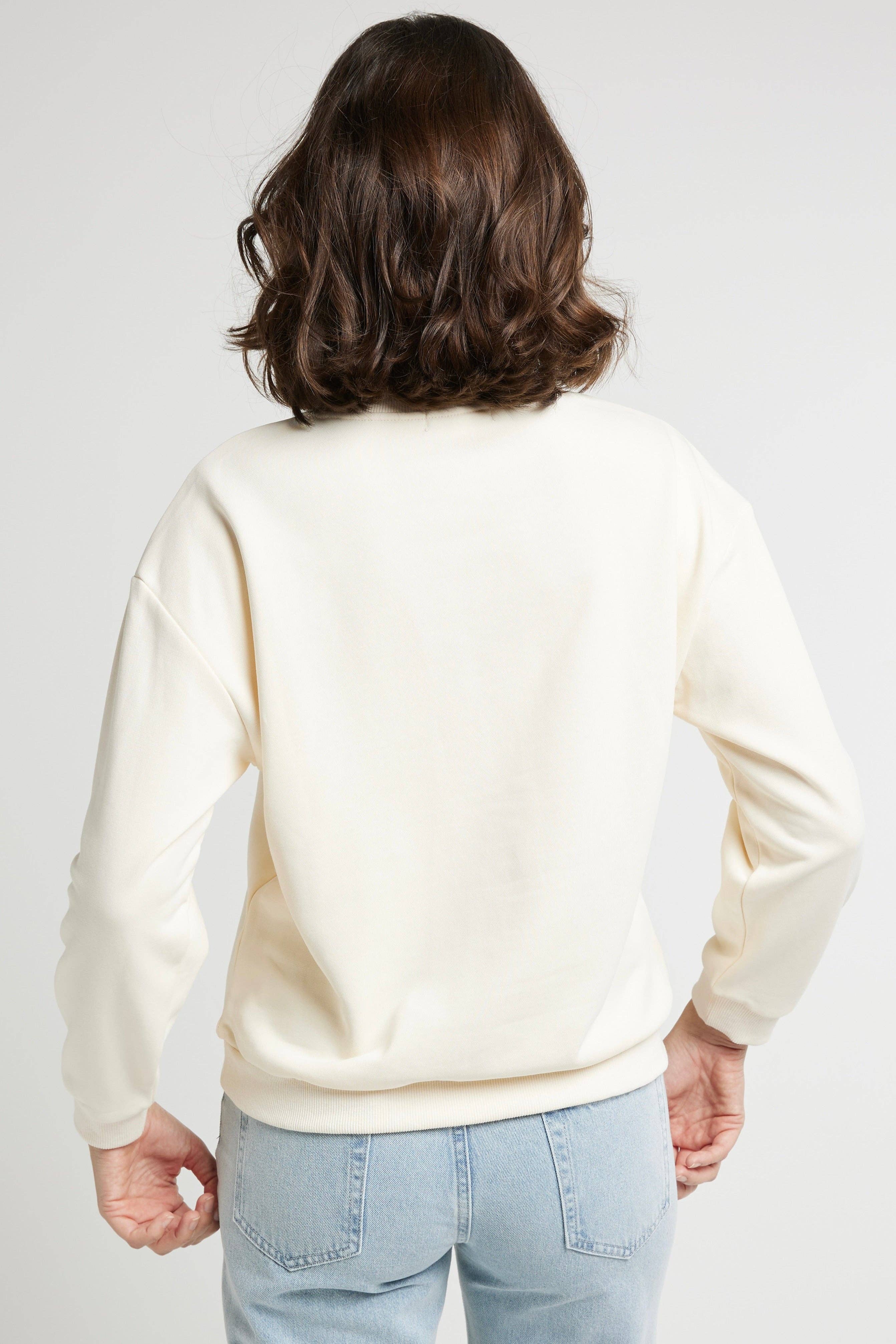 Andy & Lucy - Wholesale Graphic Sweatshirt - Women's - SWEETHEART - Cotton sweatshirt with velvet heart3