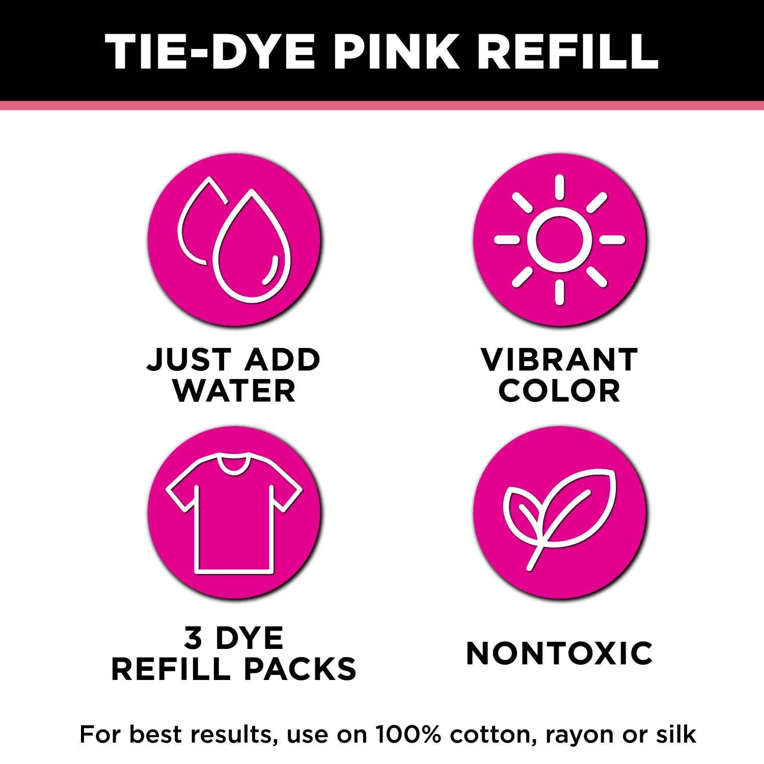 Ilovetocreate - Wholesale DIY Craft Kit - Tulip One-Step Tie-Dye Refills Pink2