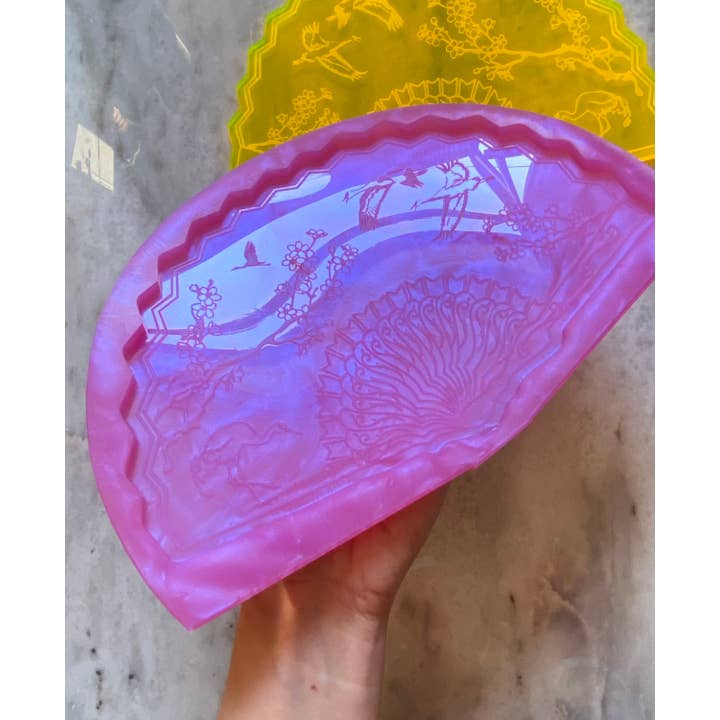 EllaRaeMouldsVinyls - Wholesale Wall Accent - Japanese Hand Fan Wall Hanging Silicone Mould, home decor1