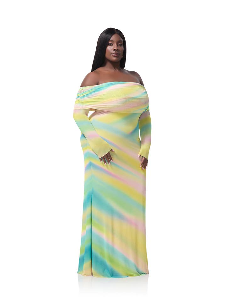 Thelma Dress - Rainbow Stripe for wholesale on Faire3