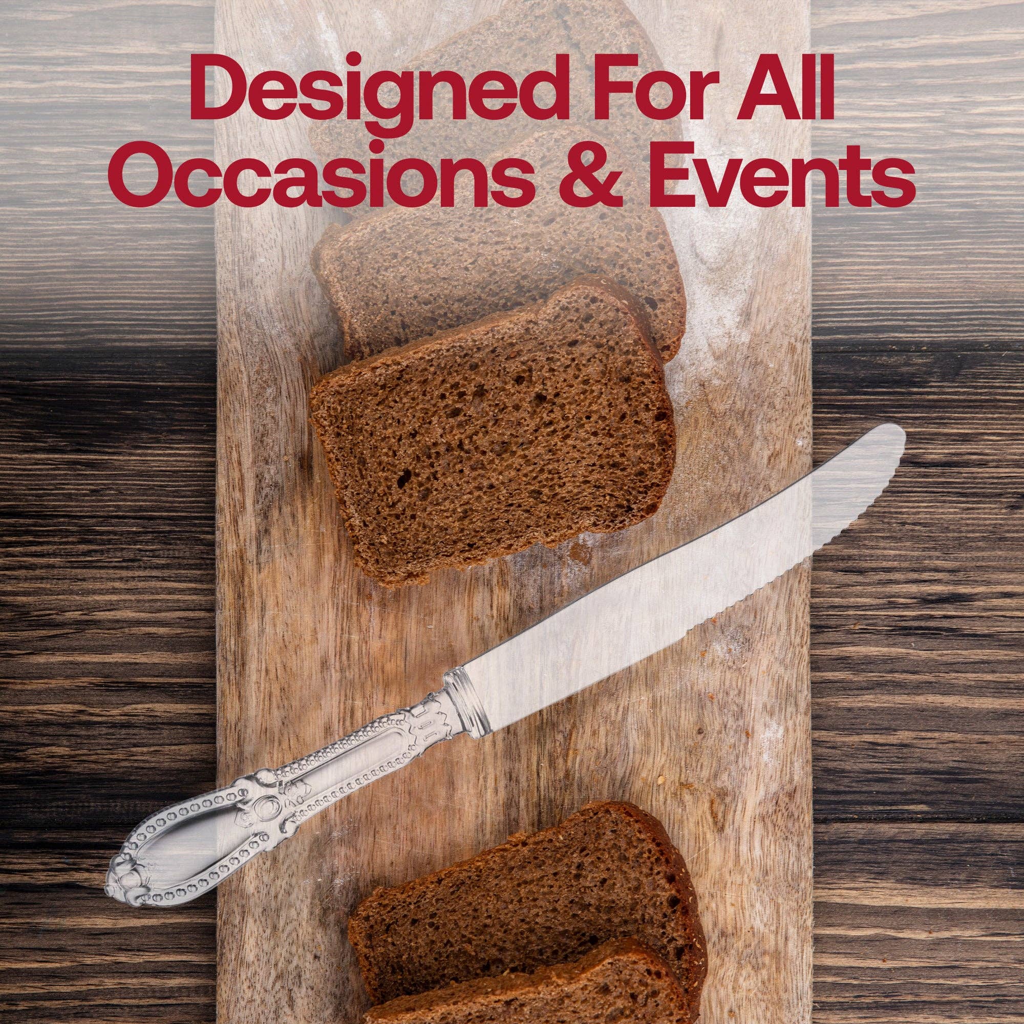 Smarty had a Party - Venta al por mayor Paquetes de vajilla desechable - Cuchillos de cena desechables de plástico Barroco transparente - 480 uds.5