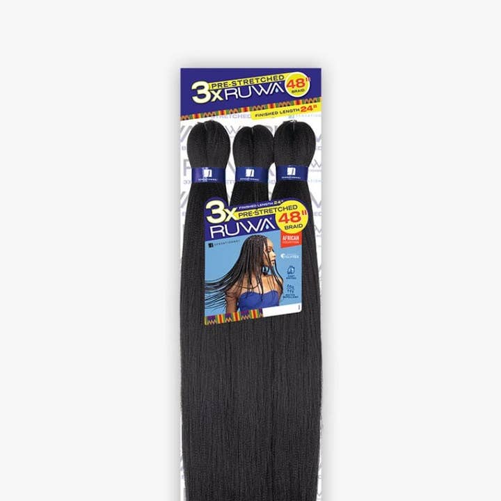 Ruwa Pre-Stretched 24"(48) Braiding hair for wholesale by Lake St Louis Beauty Supply LLC