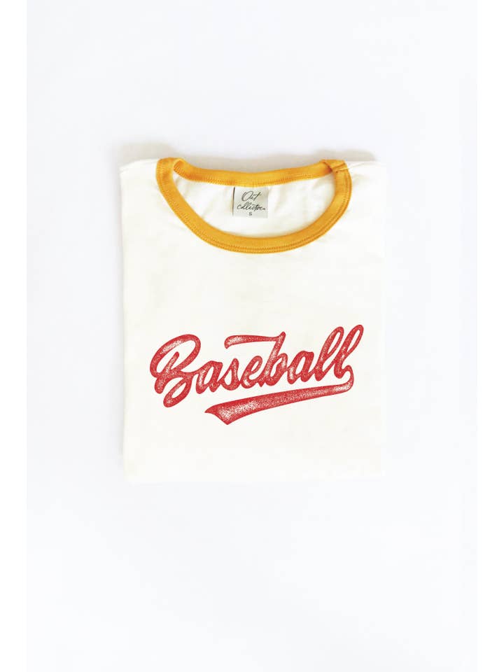OAT COLLECTIVE - Wholesale Screen Printed T-Shirt - Women's - BASEBALL Ringer Graphic T-Shirt