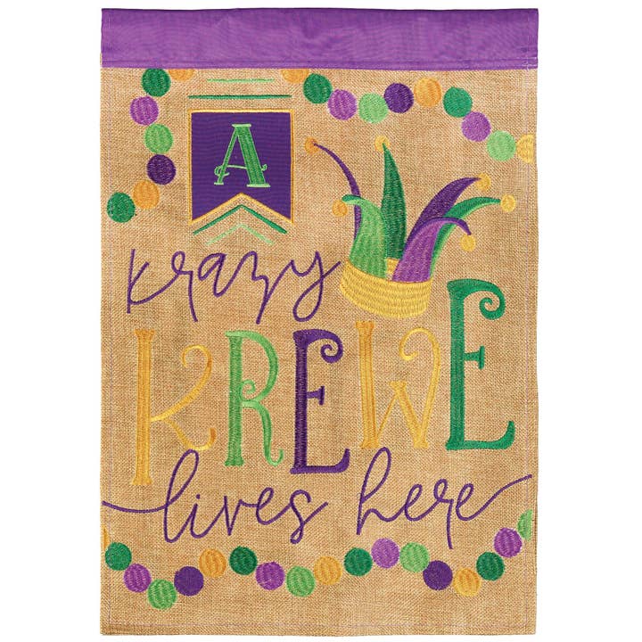 A KRAZY KREWE LIVES HERE FLAG BRLP GRDN for wholesale by Magnolia