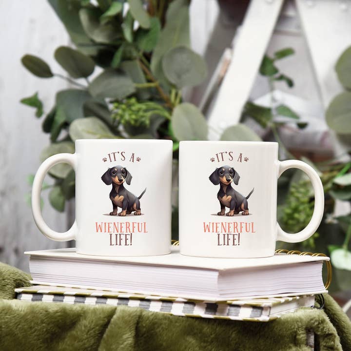 Cedar Hill Country Market - Wholesale Coffee Mug - Its a Weinerful Life Dachshund Dog 12oz Coffee Mug
