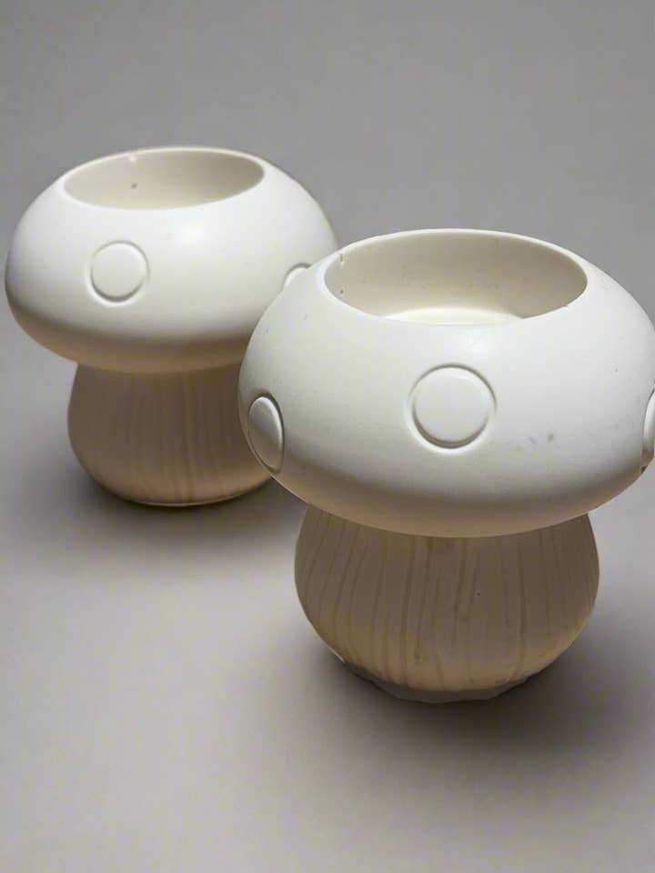 Paint Your Own Mushroom Candle Holder (Paint & Brush Included) x2 for wholesale by Mystic Creations