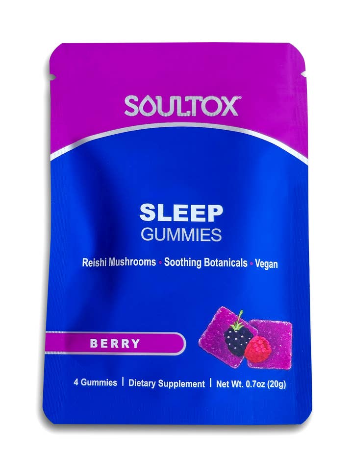 Veganistische Reishi + kalmerende plantaardige ingrediënten + melatonine slaapgummies voor wholesale door Lucky Soul
